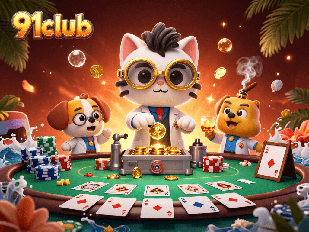 Win big at 91club with vibrant casino action featuring poker and colorful game elements.