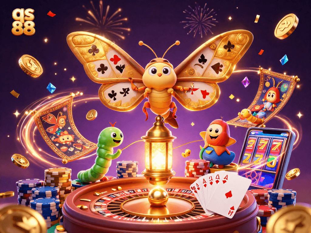 Experience the thrill of gaming at qs 88 with dynamic casino elements spilling across the scene.