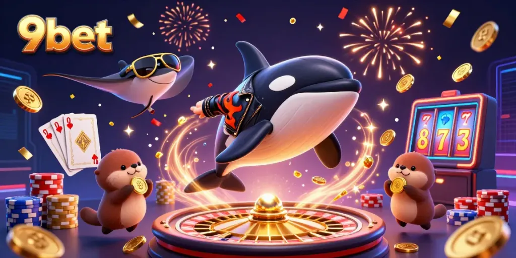Experience thrilling casino excitement with 9bet featuring dynamic characters and vibrant game elements.