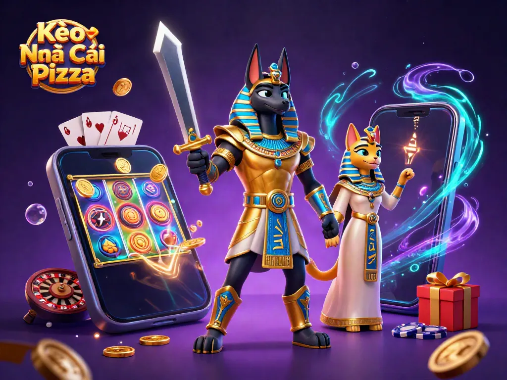 Experience Kèo Nhà Cái Pizza with a lively scene of ancient warriors and dynamic gambling elements.