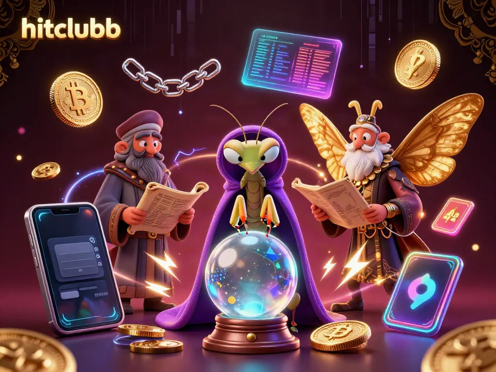 Experience the thrill of hitclubb with vibrant characters and dynamic crypto elements in a casino setting.