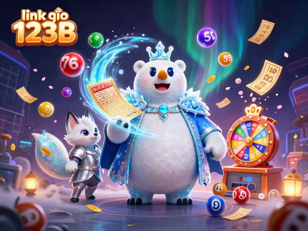 Experience the thrill of gaming with link vào 123B as you engage with vibrant lottery elements in a snowy wonderland.