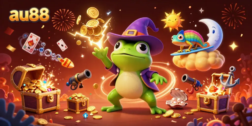 Engage in thrilling gameplay at au88 with vibrant characters and casino-themed elements.