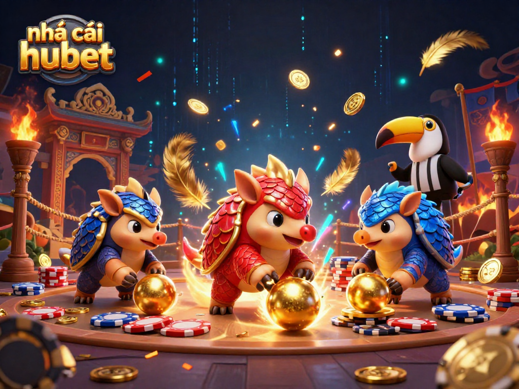 Engage with the action at nhà cái hubet as pangolins roll through poker chips in an exciting gambling scene.
