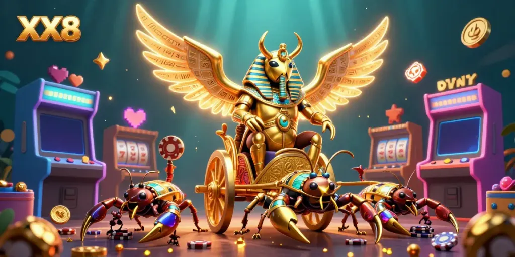 Engage in exciting gaming at XX8 with dazzling visuals of online casino fun.
